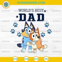 World's Best Dad Bluey Bingo SVG, Bluey Father's Day SVG