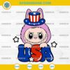 Patriotic Labubu USA SVG, Labubu 4th of July SVG, Labubu SVG
