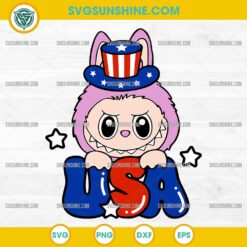 Patriotic Labubu USA SVG, Labubu 4th of July SVG, Labubu SVG