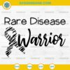 Rare Disease Warrior SVG, Rare Disease Awareness SVG, Zebra Ribbon SVG