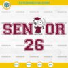 Snoopy 2026 Graduation SVG, Senior 2026 SVG, Snoopy Graduation Cap SVG