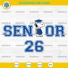Snoopy Senior 2026 SVG, Snoopy 2026 Graduation SVG