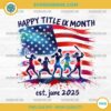 Happy Title IX Month Est. June 2025 PNG, American Flag Title PNG