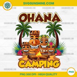 Ohana Camping PNG, Hawaiian Party PNG