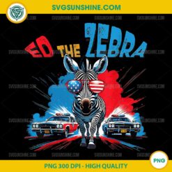 Funny Ed The Zebra 2025 PNG, Captured Retro Vintage PNG
