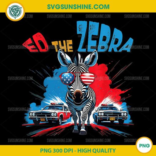 Funny Ed The Zebra 2025 PNG, Captured Retro Vintage PNG