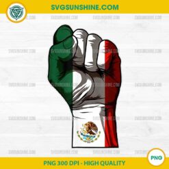 Mexican Flag Raised Fist Symbol Art PNG, Mexico Flag PNG