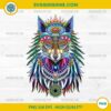 Wolf Art Colorful PNG, Colorful Head Wolf PNG