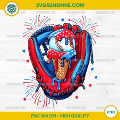Baseball Glove Drip Ice Cream PNG
