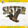 Sister Camo Duck Retro Hunting PNG