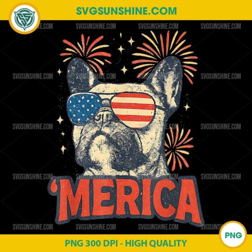 Merica French Bulldog PNG