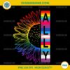 Rainbow Sunflower LGBT Flags PNG