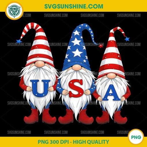 America Gnomes Patriotic USA PNG
