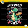 Amerisaurus Rex Cool Patriotic Dino PNG