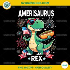 Amerisaurus Rex Cool Patriotic Dino PNG