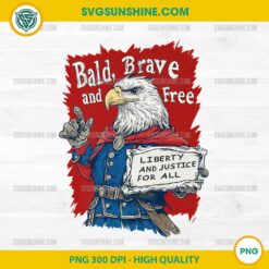Bald Brave Free Patriotic Eagle PNG