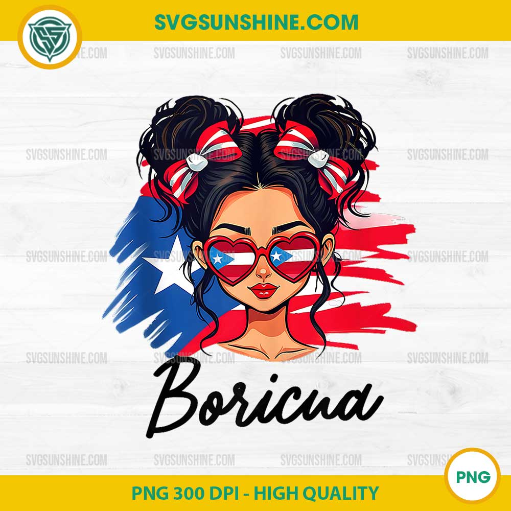 Boricua Girl Puerto Rico Flag Design PNG, Proud Boricua Pride Graphic PNG Boricua Girl Puerto Rico Flag Design PNG, Proud Boricua Pride Graphic PNG
