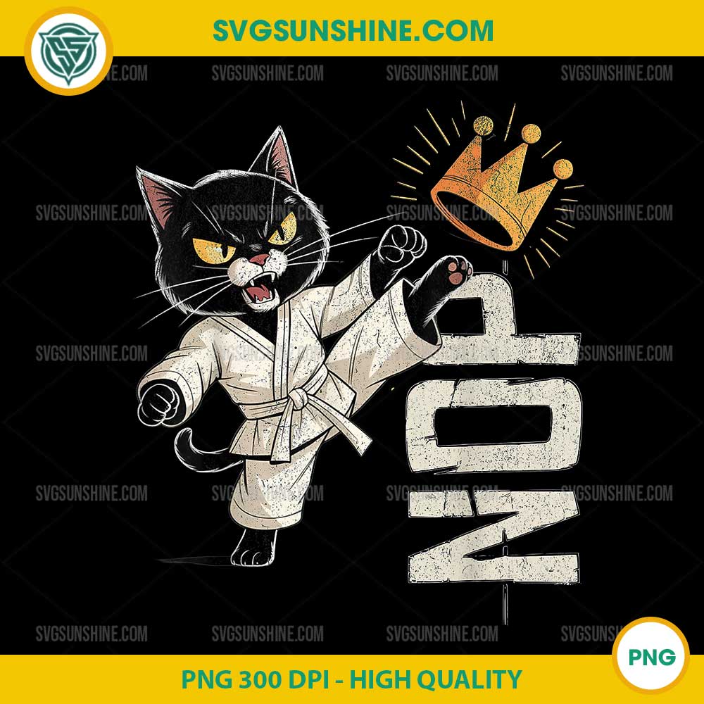 No Kings In America Funny Cat PNG, Karate Cat NOPE Crown Design PNG No Kings In America Funny Cat PNG, Karate Cat NOPE Crown Design PNG