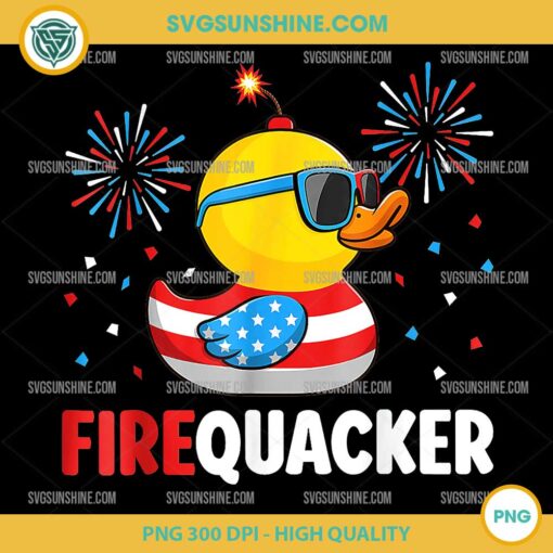 4th Of July Duck Firequacker Patriotic PNG, Fourth Of July PNG