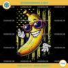 Graphic Bananas Sunglasses PNG, Retro American Flag Bananas Lover PNG