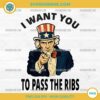 I Want You To Pass The Ribs PNG, Summer BBQ Patriotic Funny Dad PNG