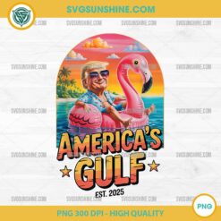Funny Trump America's Gulf Est 2025 PNG, Funny Trump Summer Vibes PNG