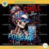 Skeleton Chill The Fourth Out PNG, Funny Retro 4th Of July PNG