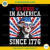 No Kings in America Since 1776 Distressed PNG, Independence Day USA Flag PNG