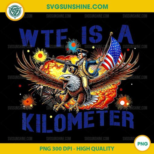 Eagle WTF Is A Kilometer PNG, Cringey USA Meme PNG