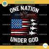 Patriotic One Nation Under God PNG, 4th July USA Fighter Jet PNG