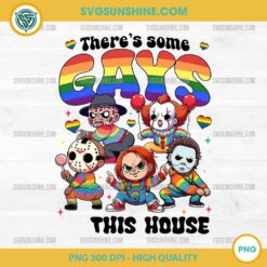 There's Some Gay This House PNG, Horror Character LGBTQ PNG