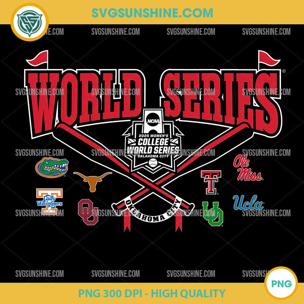 College World Series 2025 NCAA PNG, WCWS 8-Team PNG College World Series 2025 NCAA PNG, WCWS 8-Team PNG