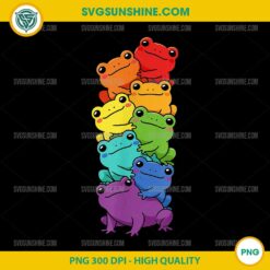 Funny LGBT Frog Rainbow PNG, Lesbian Gay Pride PNG