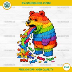Bear Rainbow, Funny PNG, PRIDE Month PNG