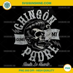 Chingón Como Mi Padre PNG, Funny Skull PNG