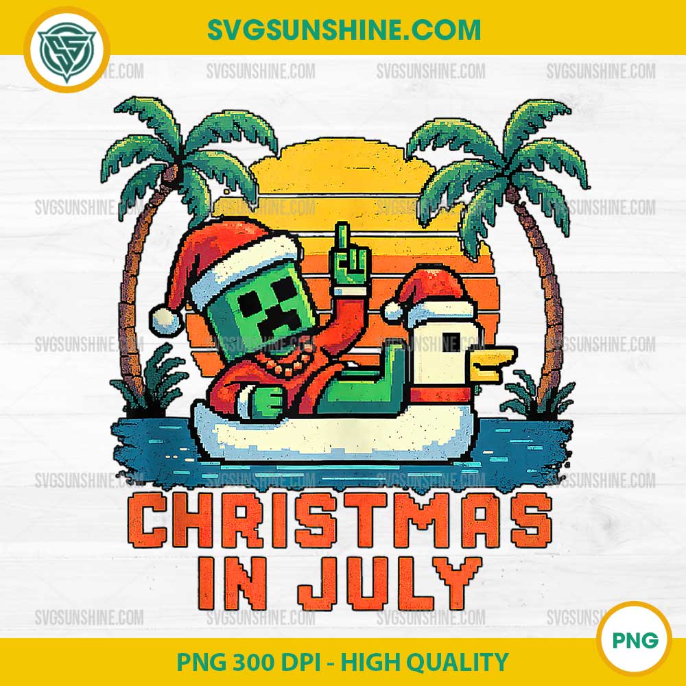 Christmas In July Funny Santa PNG, Zombie Chicken Pixel PNG Christmas In July Funny Santa PNG, Zombie Chicken Pixel PNG