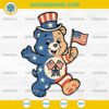 4th of July Care Bear SVG Patriotic Bear with Flag