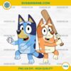 Bluey Baseball PNG – Cute Bluey and Bingo Playing Baseball PNG