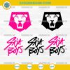 Bold Saja Boys Logo SVG – KPop Demon Hunters Lion Head and Graffiti Text