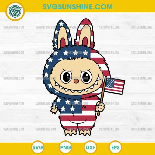 Cute Labubu 4th of July SVG