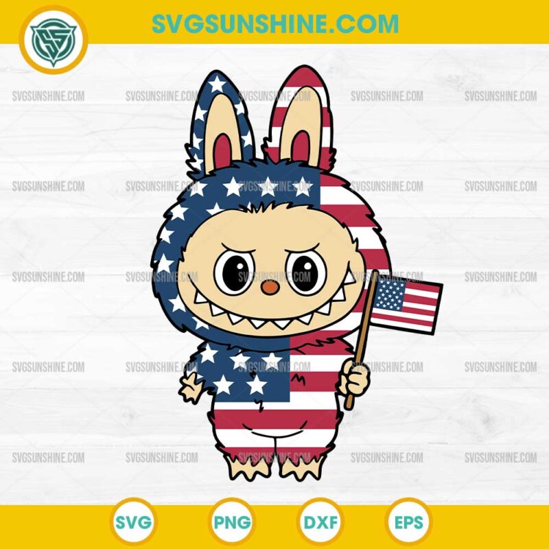 Cute Labubu 4th of July SVG