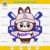 Cute Labubu LA Dodgers Baseball SVG