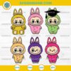 Cute Labubu SVG Bundle – 6 Colorful Labubu Characters