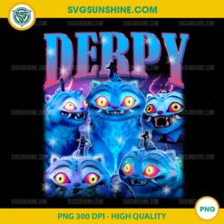 Derpy Blue Cat PNG – Funny KPop Demon Hunters Design