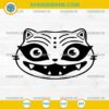 Derpy Tiger Face SVG – Black and White KPop Demon Hunters Cat