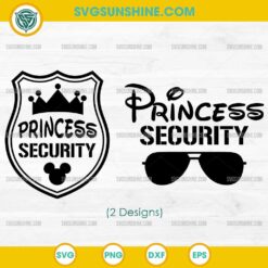 Disney Princess Security SVG design for family matching shirts