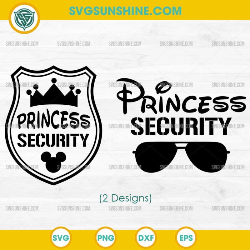 Disney Princess Security SVG design for family matching shirts