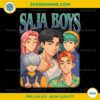 Friendly KPop Saja Boys PNG – Anime Group Clipart