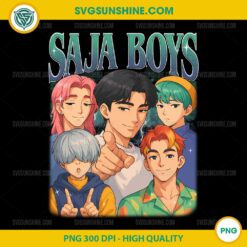 Friendly KPop Saja Boys PNG – Anime Group Clipart