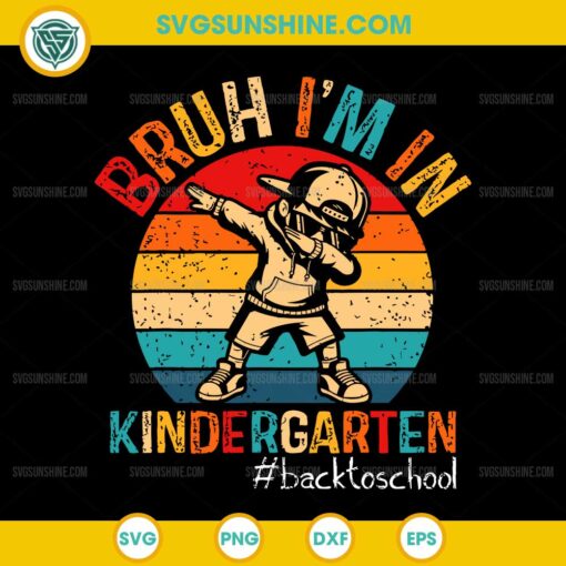 Funny Dabbing Boy Kindergarten SVG Retro Design